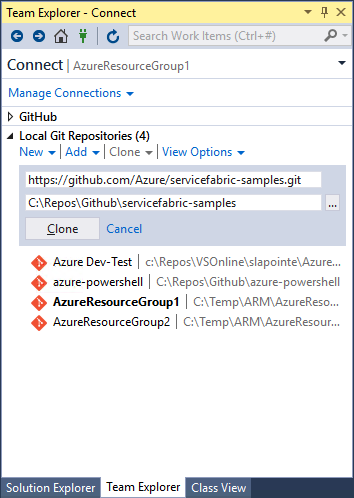 Clone Service Fabric samples repository