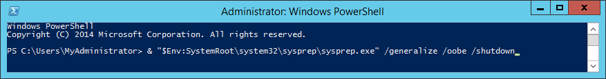Invoke Sysprep from PowerShell
