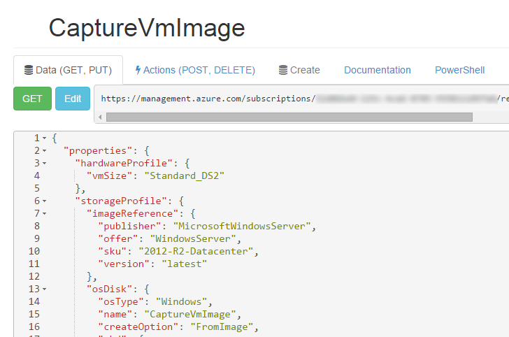 Virtual machine information in ARM Explorer
