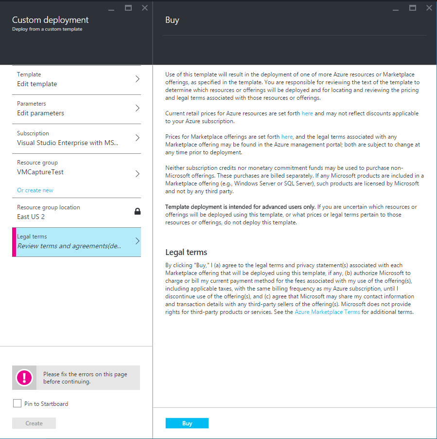Custom Deployment Legal terms